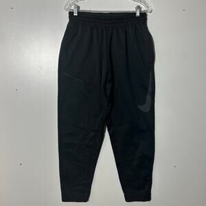 Nike Dri-Fit Logo Print Taper Ankle Black Jogger Sweatpants Men’s Size XL